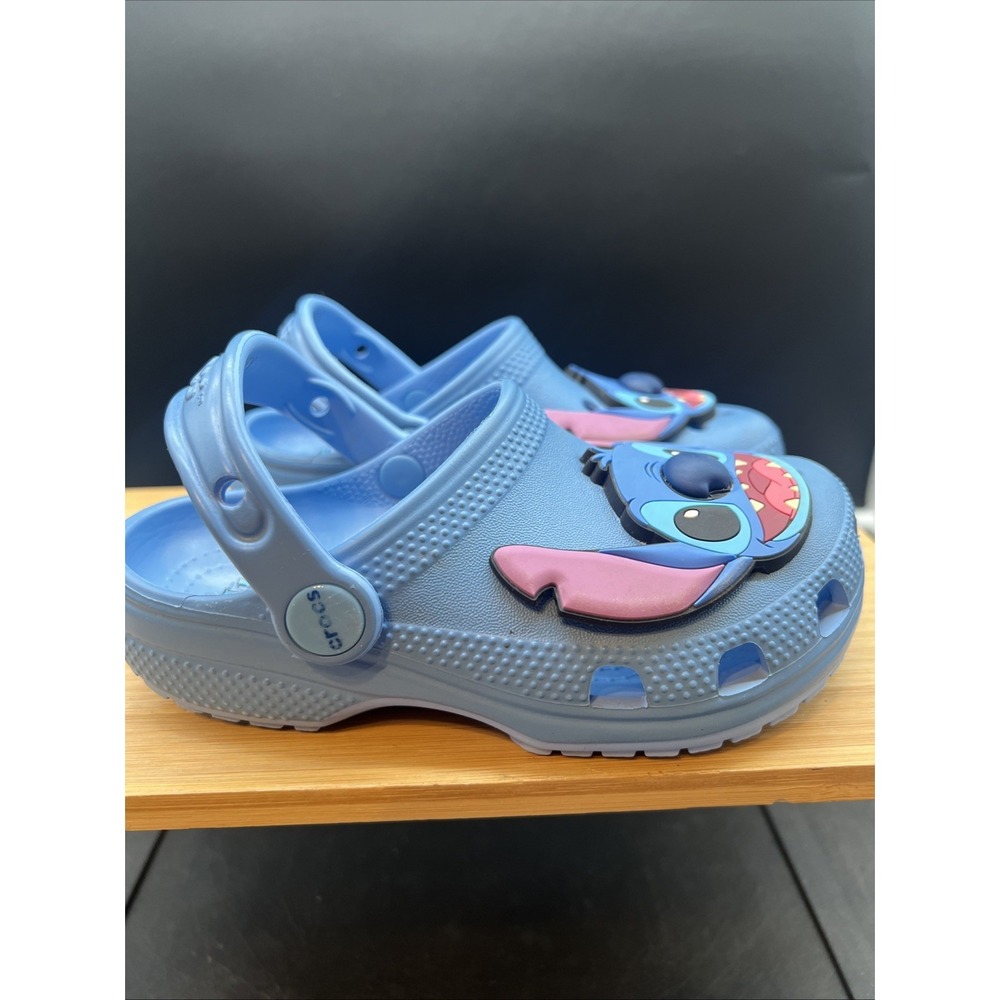 Crocs Disney Lilo and Stitch Blue Clog Shoe Unisex Childrens Size 11 - Picture 5 of 9